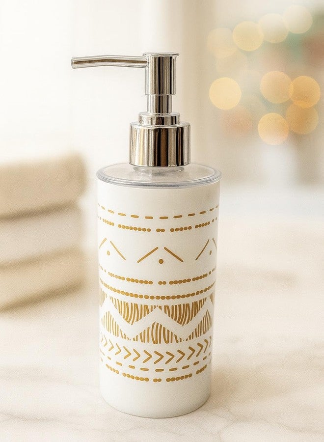 Emoh Roced Refillable Liquid Soap Dispenser - Unbreakable Plastic Pump Bottle for Handwash, Sanitizer, Lotion, or Shampoo | Reusable Bathroom & Kitchen Dispenser (250ml) (Glitter White, Pack of 1) - Image 1